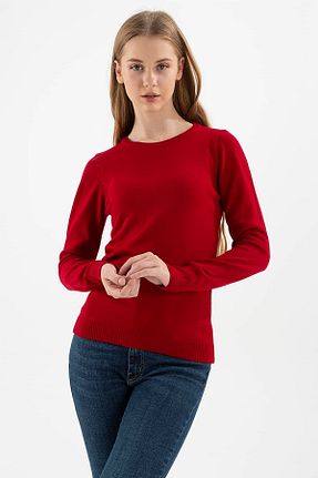 پلیور زرشکی زنانه ساده Fashion Friends - کد 764521810