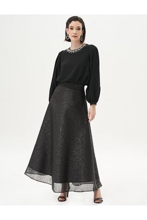 دامن مشکی زنانه پارچه Kayra - کد 839242474