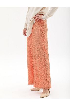 شلوار نارنجی زنانه پارچه Kayra - کد 771215014