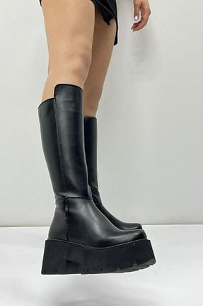 چکمه مشکی زنانه چرم مصنوعی inizio - کد 845613222