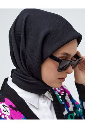 روسری مشکی پلی استر Kayra - کد 771210245