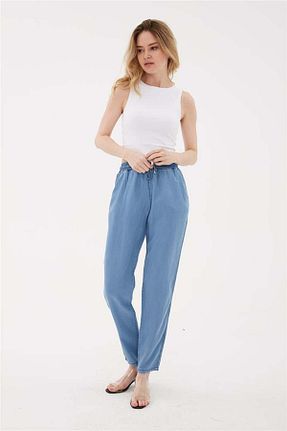 شلوار آبی زنانه پارچه Fashion Friends - کد 650195439
