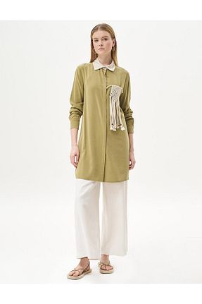 تونیک حجاب خاکی زنانه بافتنی Kayra - کد 834559903