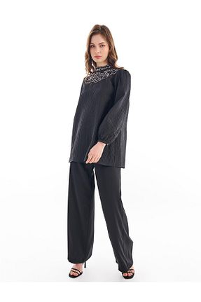 بلوز مشکی زنانه ساده Kayra - کد 808225748
