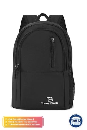 کیف مدرسه مشکی زنانه پارچه ای Tonny Black - کد 832722668