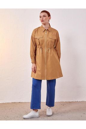 ترنچکت بژ زنانه آستر دار Kayra - کد 771584454
