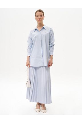 تونیک حجاب آبی زنانه بافتنی Kayra - کد 839617337