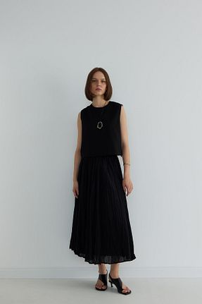 دامن مشکی زنانه بافتنی Suud Collection - کد 845313808