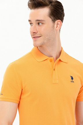پولوشرت نارنجی مردانه پارچه U.S. Polo Assn. - کد 839169086