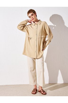 کت بژ زنانه رگولار Kayra - کد 819455745