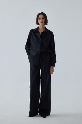 ست بالاتنه و پائین تنه مشکی زنانه بافتنی Suud Collection - کد 858909884