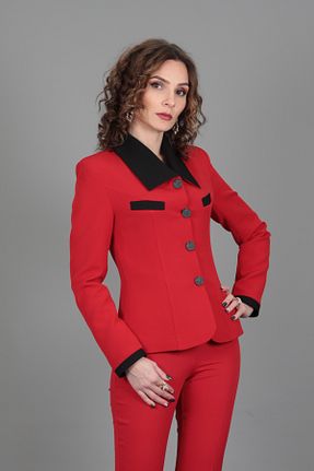 کت قرمز زنانه Blazer ÖNDER ÖZSOY - کد 246806683