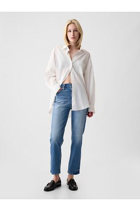 شلوار جین آبی زنانه پاچه ساده GAP - کد 141340248