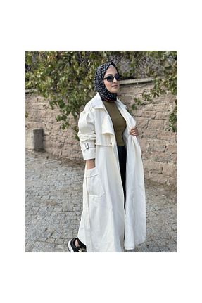 ترنچکت حجاب سفید زنانه بدون آستر OllaCollection - کد 858939729