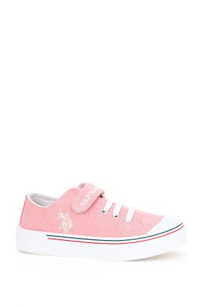 کفش اسنیکر صورتی بچه گانه بند دار U.S. Polo Assn. - کد 834563454