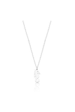 گردنبند طلا سفید زنانه 14 عیار FasekGold - کد 96004907