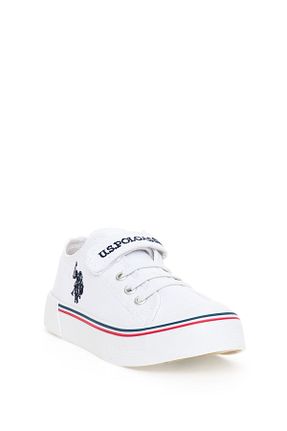 کفش اسنیکر سفید بچه گانه میکروفیبر U.S. Polo Assn. - کد 834563867