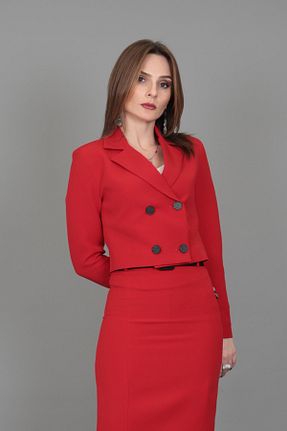 کت قرمز زنانه رگولار ÖNDER ÖZSOY - کد 243881985