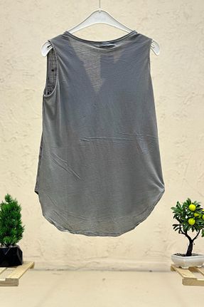 بلوز طوسی زنانه ساده sahnemoda - کد 858954378