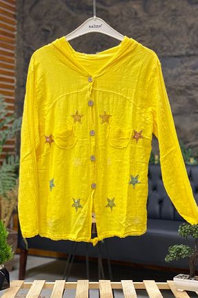 پیراهن زرد زنانه گشاد sahnemoda - کد 659989399
