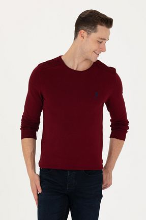 پلیور زرشکی مردانه ساده U.S. Polo Assn. - کد 839345261