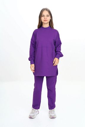 ست گرمکن بنفش بچه گانه پاچه کش دار HayKids - کد 858976499