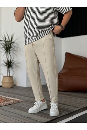 شلوار بژ مردانه پارچه BYBASICMAN - کد 831103576