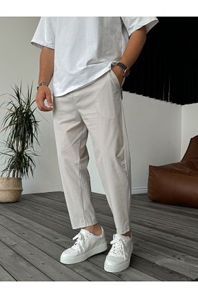 شلوار بژ مردانه پارچه BYBASICMAN - کد 834265596