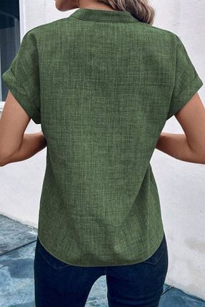 بلوز خاکی زنانه ساده Mossta - کد 831558528