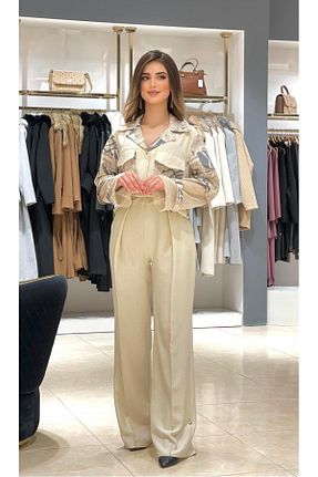 شلوار بژ زنانه بافتنی MIARTE - کد 852704019