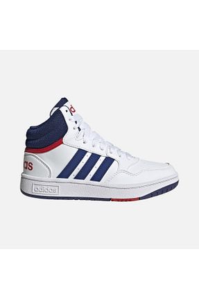 کفش بسکتبال سفید بچه گانه چرم مصنوعی adidas - کد 475992792