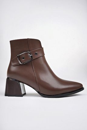 بوت / نیم بوت قهوه ای زنانه چرم مصنوعی Muggo - کد 859160579