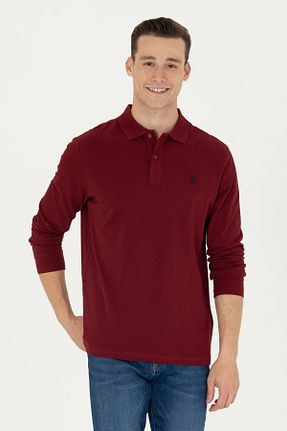 سوئیشرت زرشکی مردانه ساده U.S. Polo Assn. - کد 838796176