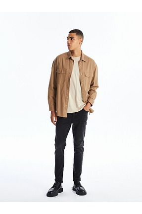 شلوار جین مشکی مردانه پاچه تنگ LC Waikiki - کد 859095685