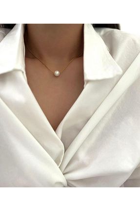 گردنبند استیل ( فولاد ) طلائی زنانه استیل (فولاد) BIJUTERI - کد 858818567