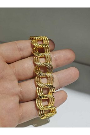 دستبند استیل (فولاد) طلائی زنانه روکش طلا imitasyon dünyası - کد 856964452