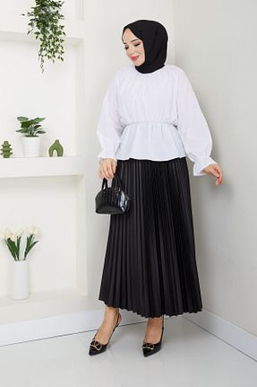 پیراهن حجاب سفید زنانه رگولار CNG MODA - کد 858851592