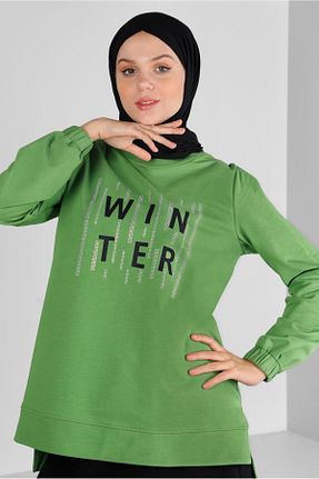 ست گرمکن حجاب سبز زنانه رگولار Alvina - کد 858838526