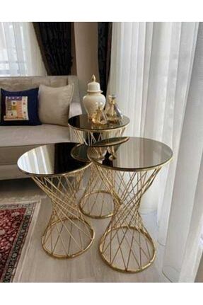 زیگون طلائی فلزی ZİGON SEHPA TAKIMI MOBİLYA - کد 63537158