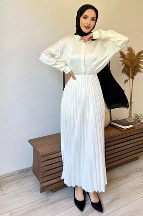 دامن حجاب سفید زنانه بافتنی Julude - کد 858879950