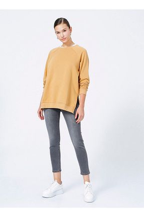 سوئیشرت قهوه ای زنانه ساده Fabrika - کد 136677923