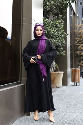 کلاه و ابایا مشکی زنانه بافتنی Pieef - کد 853792133