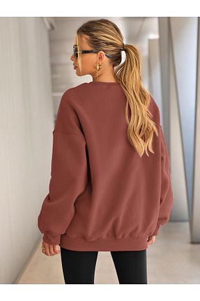 سوئیشرت صورتی زنانه گلدار COMBİNE MİCHAİL - کد 858939874