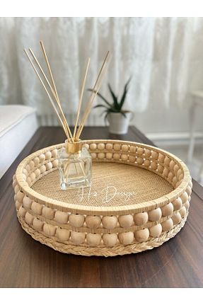 سینی بژ حصیر H2 Design - کد 291122353