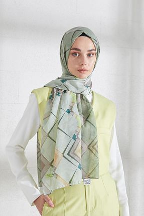 شال خاکی زنانه پلی استر Cardion - کد 845397321