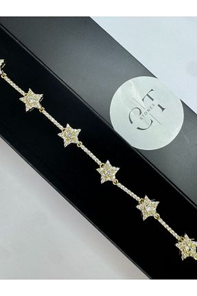 دستبند استیل (فولاد) طلائی زنانه استیل ضد زنگ CT STONES - کد 848654129