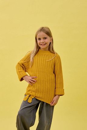 پلیور زرد بچه گانه Saç Örgü Nisrakids - کد 859004277