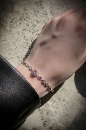 دستبند نقره صورتی زنانه 925 عیار Sunshine - کد 823562293