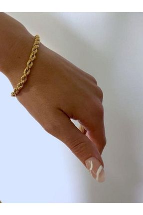 دستبند استیل (فولاد) طلائی زنانه استیل ضد زنگ BORENO - کد 684353373
