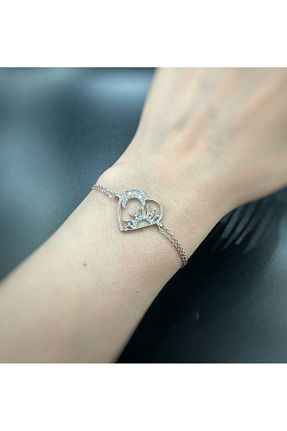 دستبند نقره طوسی زنانه 925 عیار Metay Silver - کد 855344841